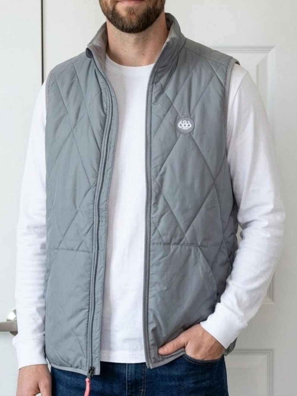 686 Men's Quilted Gray Vest